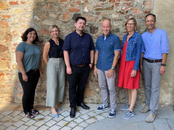 Schulleitung: Simone Meier-Hauser, Sandra Wagner, Dr. Tobias Hanauer, Rudi Zell, Susanne Frisch, Michael Wolfrum (v.l.)